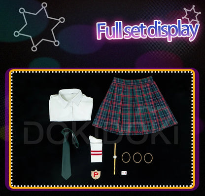 Stocking/Panty Cosplay Costume Anime Cosplay 【S-2XL】DokiDoki-R Female Cute School Uniform Stocking Panty Cosplay Plus Size