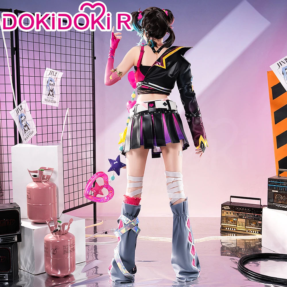 IN STOCK Jinxx Cosplay Costume Game DokiDoki-R Women Cute Pink Dress Valentine Costume Jinxx Cosplay