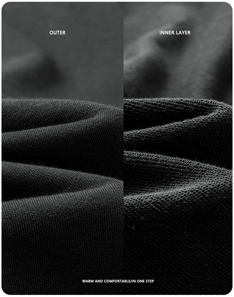 ZODF Fashion Autumn Men Solid 360gsm Sweatshirt Unisex Solid Loose Sport O Neck Pullovers Brand Clothes HY0938