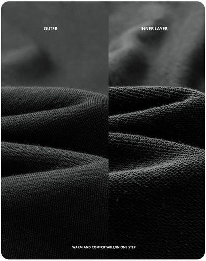 ZODF Fashion Autumn Men Solid 360gsm Sweatshirt Unisex Solid Loose Sport O Neck Pullovers Brand Clothes HY0938