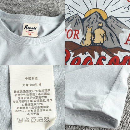 Summer New American Retro Short-sleeved O-neck Letter Printed T-shirt Men's Fashion Simple 100% Cotton Washed Casual Sport Tops