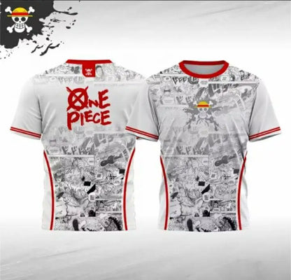 Jersey One Piece Vintage Retro Anime Y2k Korean Style Kpop Baseball Hockey Tshirt Fashion Streetwear Anime Daily Unisex Tops Tee