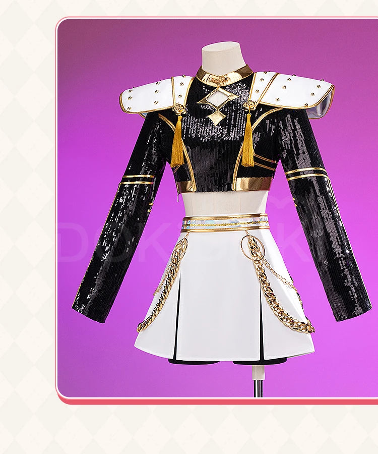【Last Batch】IN STOCK Zoeyy Miraa Rumii Cosplay Costume【XS-3XL】DokiDoki-N Golden Costume Zoeyy Miraa Rumii Cosplay Plus Size