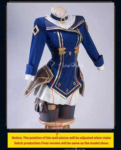 LAST BATCH UWOWO Caitlyn Cosplay Game LOL Caitlyn Arcane Commander Cosplay Costume With Cloak Hat Prop Halloween Costume