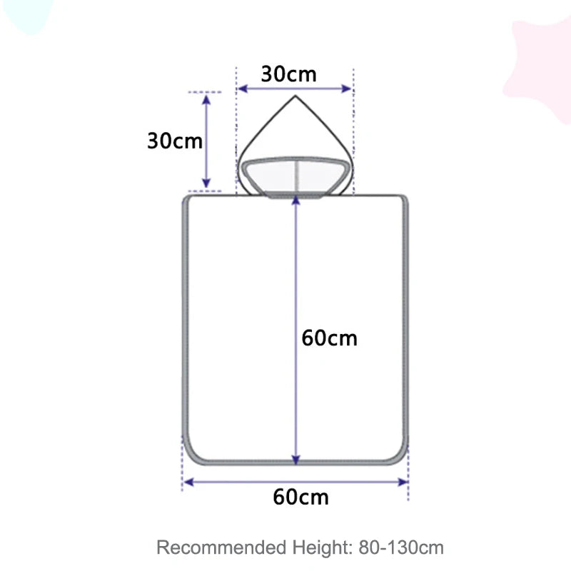 Bath Robe for Kids Bathing Towels Boys Hooded Microfiber Unicorn Beach Towel Robes Girls Stitch Cape Towels Poncho