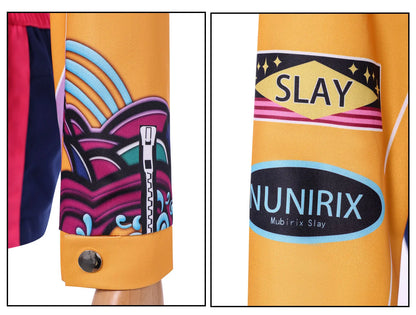 Anime Movie KPop Demon Hunters Rumi Cosplay Costume Yellow Jacket Huntrix Uniform Earrings Halloween Party for Women Girls Props