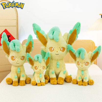 45/55/65CM Big Size Pokemon Leafeon Plushies Kawaii Cartoon Anime Doll Comfortable Soft Doll Children's Ornament Toy Gifts
