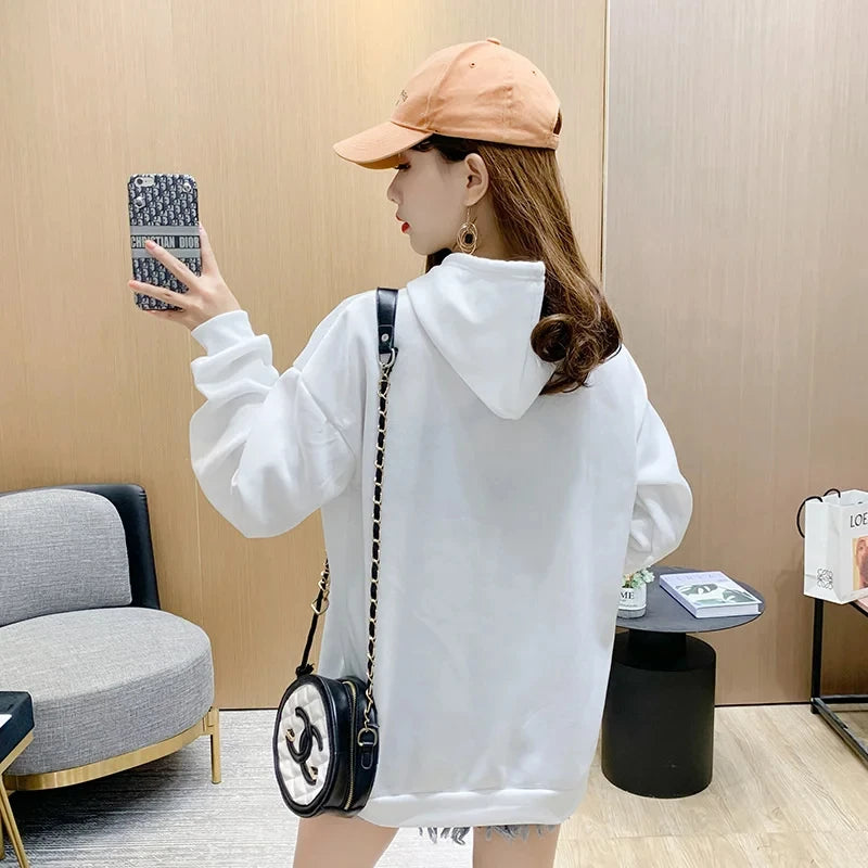 2025 New Casual Women's Sweatshirts Sanrio Hello Kitty Kawaii Tops for Women Cute Hoodies Fashion Harajuku Long Sleeves Plus Siz