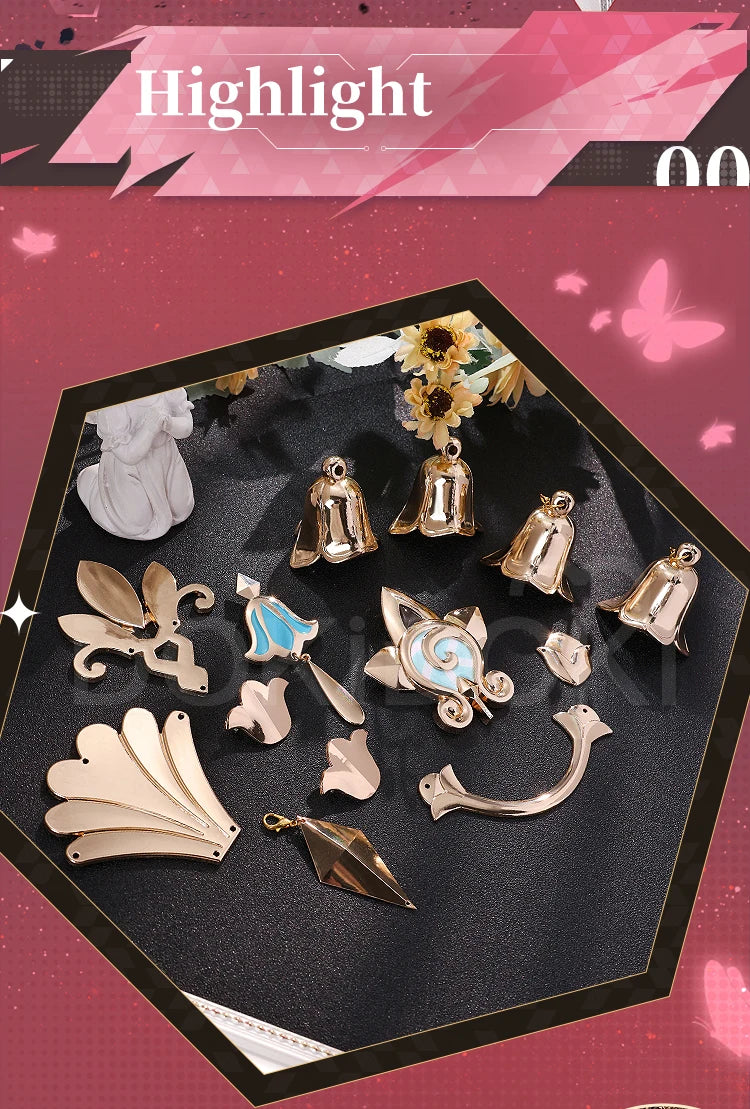 IN STOCK Hyacine Cosplay Costume Game Honkai: Star Rail DokiDoki-SR HSR Women Cute Amphoreus Hyacine Cosplay Wig