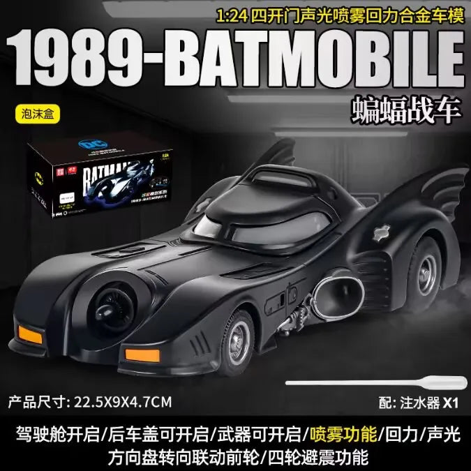 1:18 Batmobile Tumbler Alloy Metal Car Diecast Toy Vehicle Car Model Sound & Light Slide Spray Truck Toys For Kids  Gift Birthda