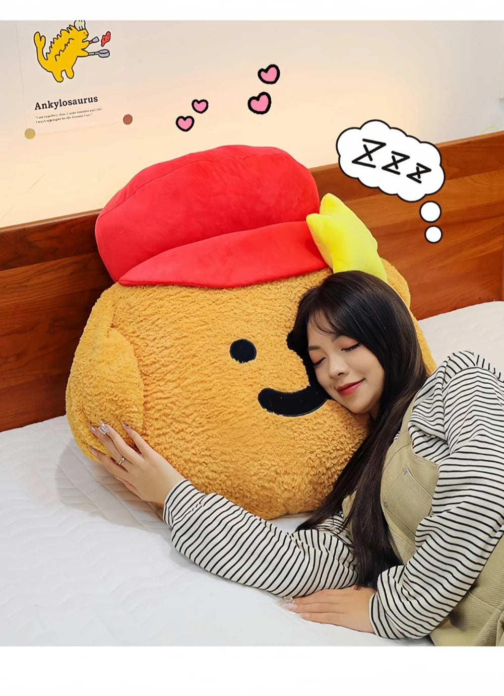 65cm Big Size Maltese Line Hat Dog Cartoon Anime Plush Stuffed Doll Toy Cute Room Bolster Sleeping Pillow Plushies Holiday Gifts
