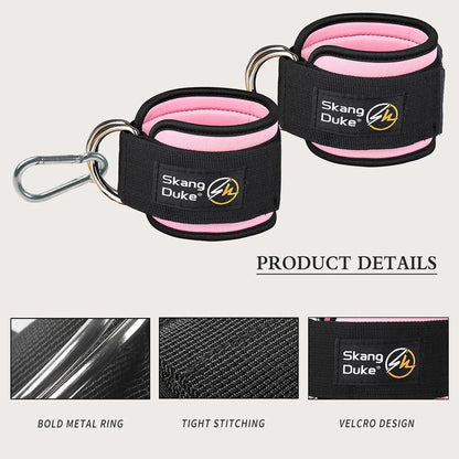 Fitness Ankle Band Padded Double D-Ring Adjustable Weight Leg Training Support 1pc/2pc/3pc