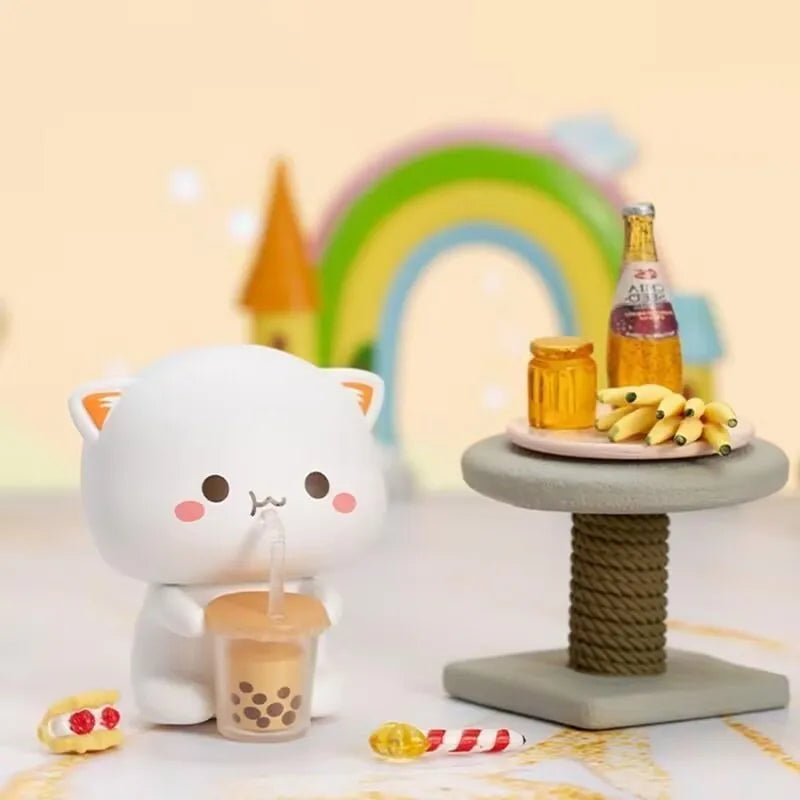 Kawaii Mitao Cat 2 Season Lucky Cat Cheap Cute Cat Blind Box Toys Surprise Figure Cartoon Doll Collect Model Home Holiday gifts