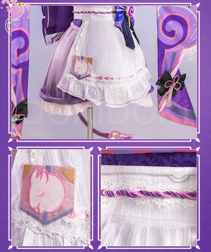 Yumemizuki Mizuki Cosplay Costume Game Genshin Impact【XS-2XL】DokiDoki-R Women Cute Dress Halloween Tail Plus Size