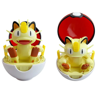 Original Pokemon Figure Pikachu Piplup Cubone Mimikyu Jigglypuff Cute Anime Ornament Pokeball Deforme Figurine Children Toy Gift