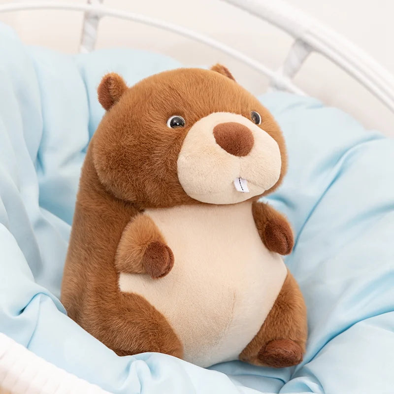 Kawaii Stuffed Animal Marmot Plush Pillow Chubby Cute Groundhog Plushies Soft Toy Huggable Sleep Pillow Cushion