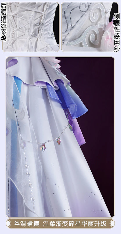 Honkai Star Rail Cyrene Cosplay Costume Wig Dress New Skin Uniform Metal Accessory Elysia Amphoreus Halloween Party Women Girls