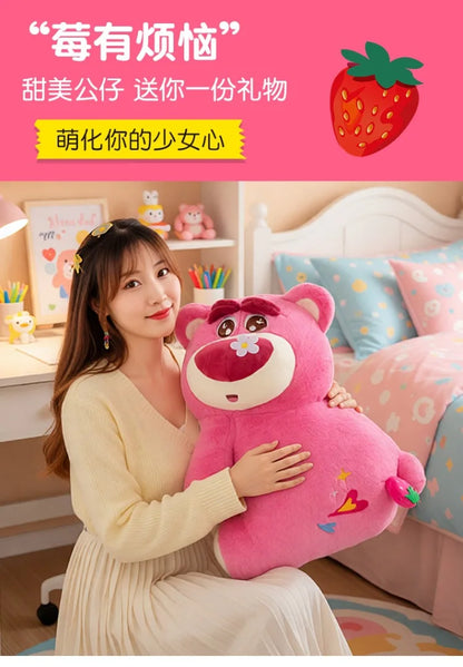 30/40/50cm Big Size Disney Lotso Kawaii Anime Plush Stuffed Doll Room Decor Cartoon Plushies Children's Pillow Holiday Gifts