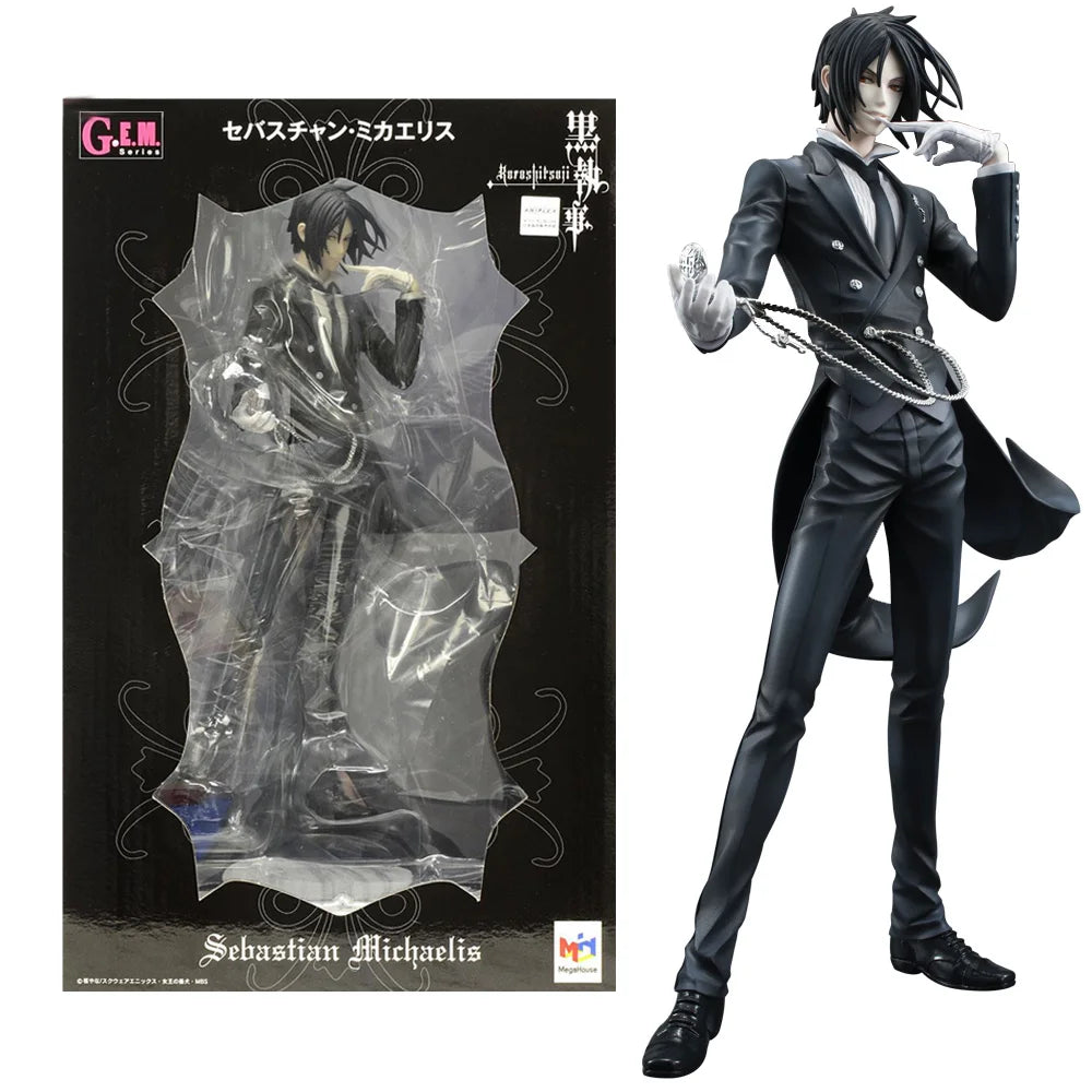 20CM Anime Black Butler Kuroshitsuji Sebastian Michaelis Figure 1/8 Animation Model Toy Gift Collection Action Figure PVC