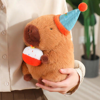 New Arrival Capybara Plushies Xmas Birthday Party Decor Capibara Soft Toys Cute Chips Bag Cake Capybara Stuffed Toy Kids Gift
