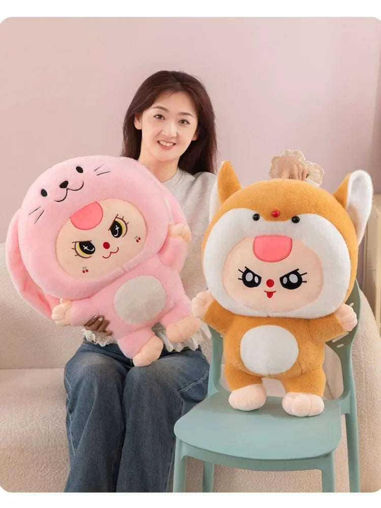 32/62cm Kawaii Baby Three Years Old Plush Doll Toy Baby Three Rabbit Series Stuffed Pillows Toy Ornaments Xmasgifts for Girls