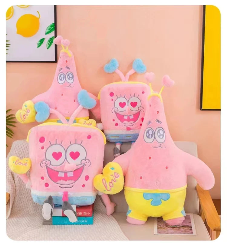 45-100CM SpongeBob SquarePants Patrick Star Doll Anime Cartoon Plush Toy Soft Cute Stuffed Collection Children's Birthday Gift