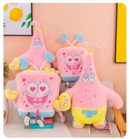 45-100CM SpongeBob SquarePants Patrick Star Doll Anime Cartoon Plush Toy Soft Cute Stuffed Collection Children's Birthday Gift