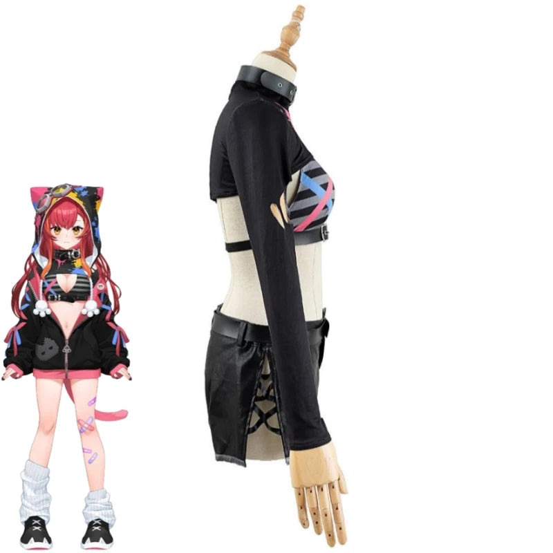 Virtual ESports Project VSPO Nekota Tsuna Cosplay Costume Set Polyester