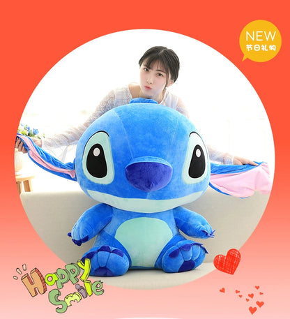 Genuine Disney Kawaii Large Stitch/Angie Plush Toy Cute Anime Peripheral Plush Stuffed Doll Christmas Gifts for Kids Girls