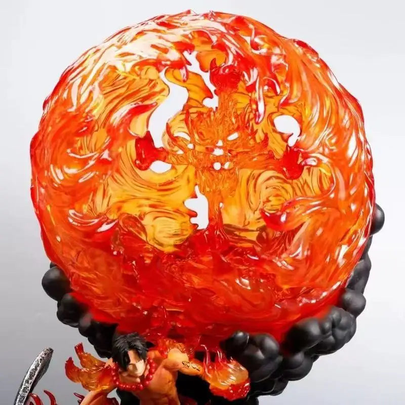 One Piece Great Flame Ring Statue Portgas·D· Ace Model Boxed Glowing 16 Colors Figure Collectible Toys & Hobbies Action Figures