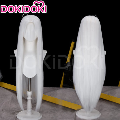 IN STOCK Seiko Ayase Wig Anime Dandadan Cosplay DokiDoki Halloween Grey Hair DAN DA DAN Seiko Glasses Ear Clips Patch Free Cap