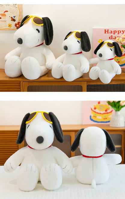 Anime Snoopy Plush Doll Big Ears Dog Plush Toy Cute Children's Doll Gift Snoopy Wearing Sunglasses