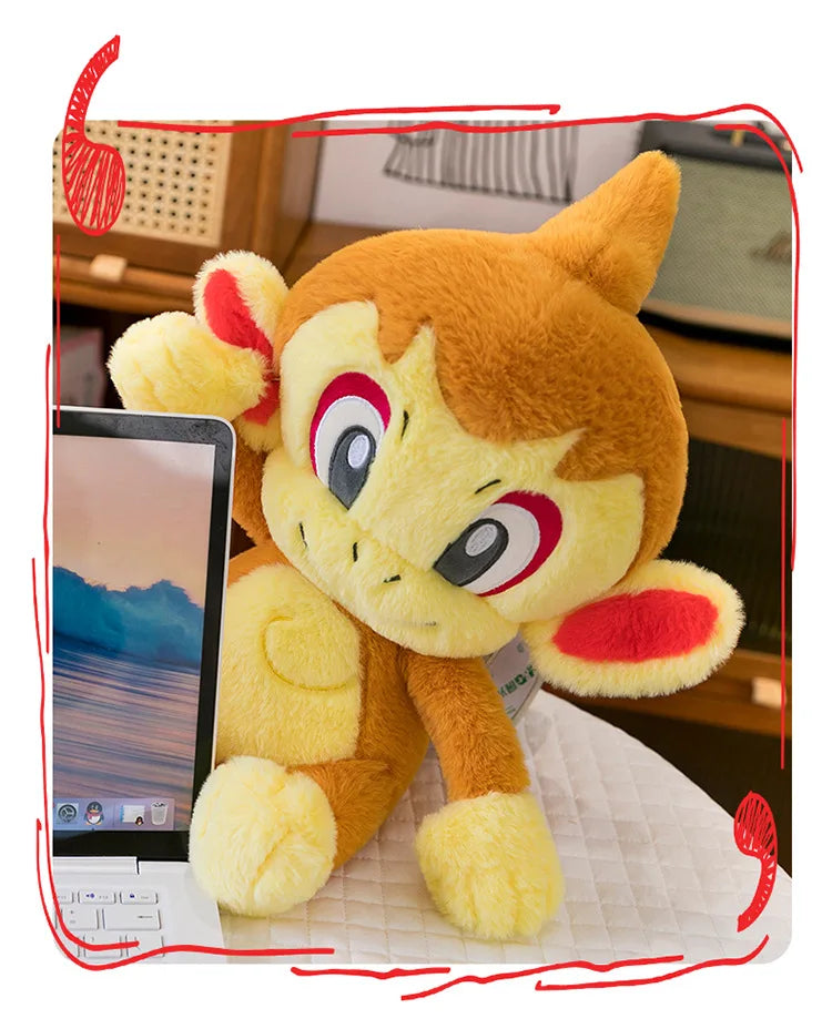 30/40/50CM Big Size Pokemon Chimchar Plushies Cartoon Anime Plush Pillow Soft Doll Kawaii Stuffed Plushie Ornament Children Gift