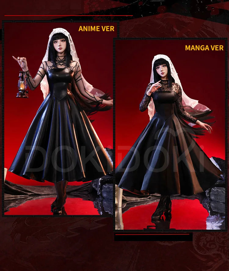 IN STOCK Osaragi Cosplay Costume Manga Anime DokiDoki-SR Women Black Dress Costume Ms. Osaragi Cosplay Halloween