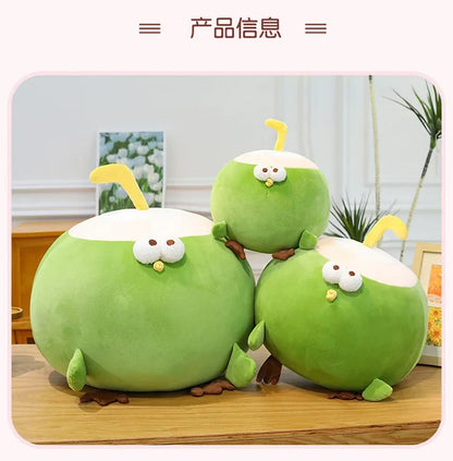Hot 30-60cm Fun Coconut Chicken Animal Plush Doll Pillow Cute Big Eyes Big Chicken Leg Round Chicken Soft Plush Toy Home Decor