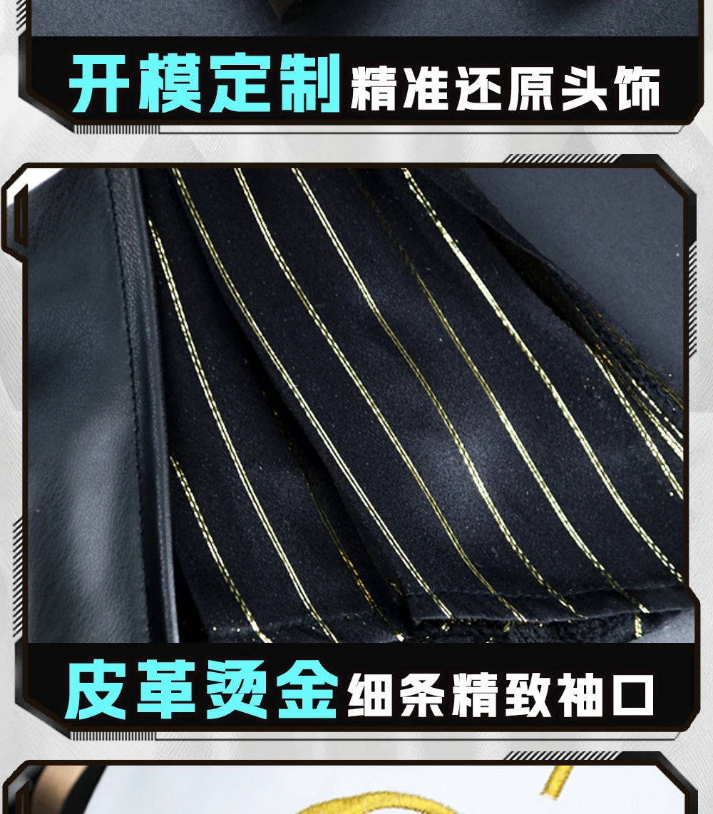 Dialyn Cosplay Costume Wig Zenless Zone Zero Uniform Earrings Headwear Telephone Prop Halloween Party Carnival for Women Girls