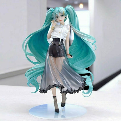 27cm Hatsune Miku Anime Figure Casual Wear Miku Figurine Standing Pose Gk Statue Model Doll Collection Room Decora Desk Toy Gift