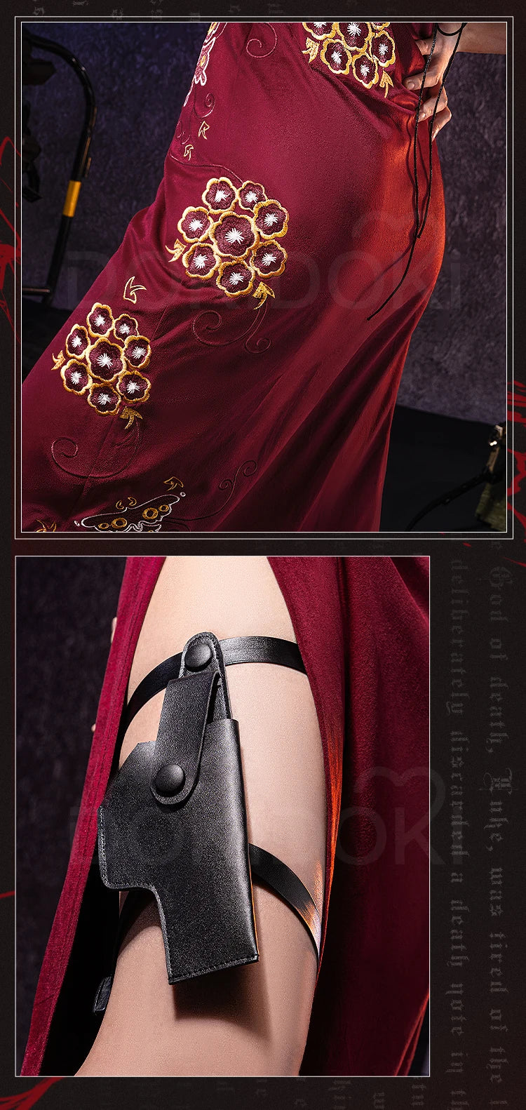 IN STOCK Adaa Wongg Cosplay Costume Game Cosplay【XS-3XL】DokiDoki-R Women Sexy Red Cheongsam Dress Plus Size