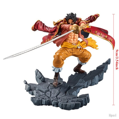 One Piece Whitebeard Vs Gol D.roger Action Figure Banpresto Manhood Special Dynamic Battle,original Anime Collectible Statue