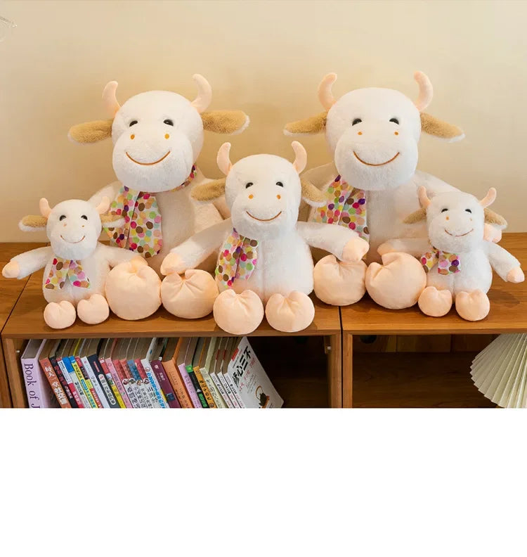 New 30-60cm Cute Calf Plush Toy Doll Stuffed Animals Smiling Cute Calf Doll Hildren's Playmate Children's Birthday Gift