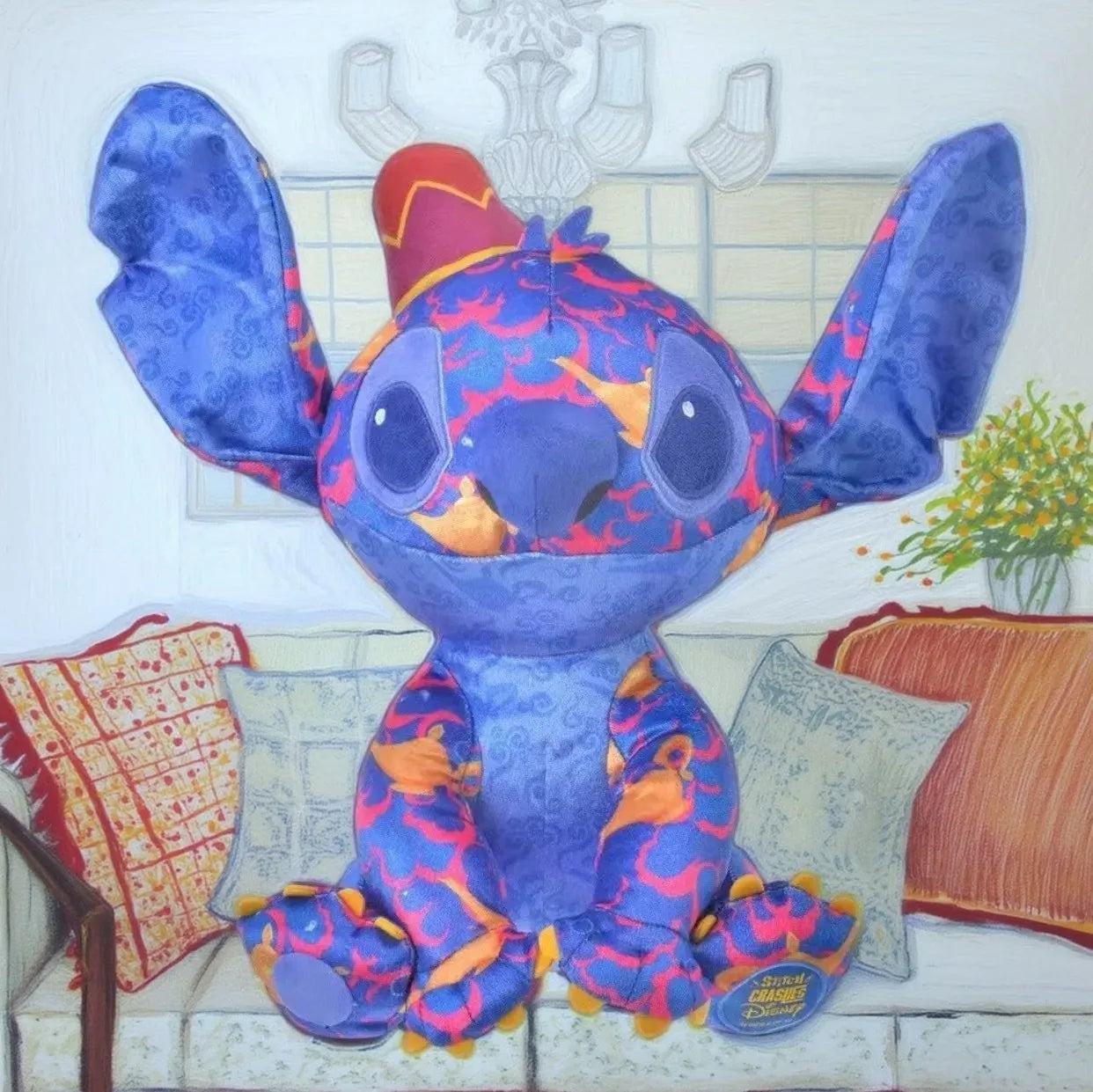 Hot 38cm Cartoon Kawaii Stitch Plush Toys Dolls Colourful Anime Toys Lilo and Stitch Plush Stuffed Toys Birthday Gifts for Kids