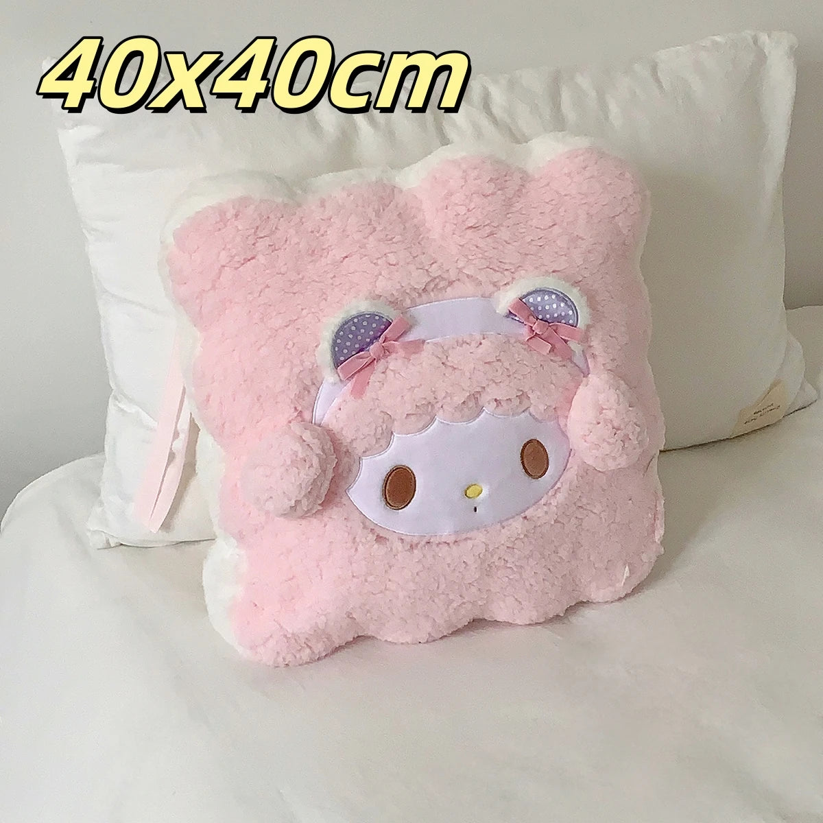 Sanrio Thickened Back Cushion Pink My Melody Throw Pillow Sofa Bed Home Decor Sweet Seat Cushion Floor Gifts Girl