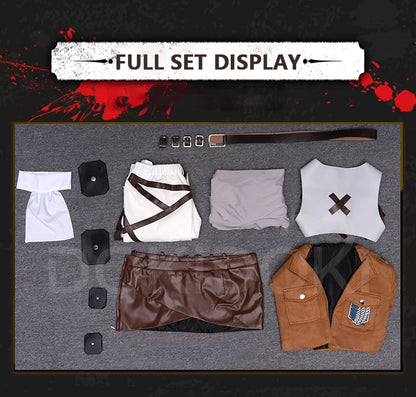 IN STOCK Erenn Mikasaa Levii Hangee Arminn Cosplay Costume Anime【S-3XL】DokiDoki-R Women Men Leather Plus size