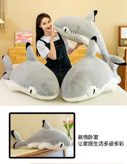 130cm Cute Soft Shark Cat Toys Doll Girl Kids Birthday Christmas Gift Stitch Kawaii Plushies Juguetes Stuffed Animal