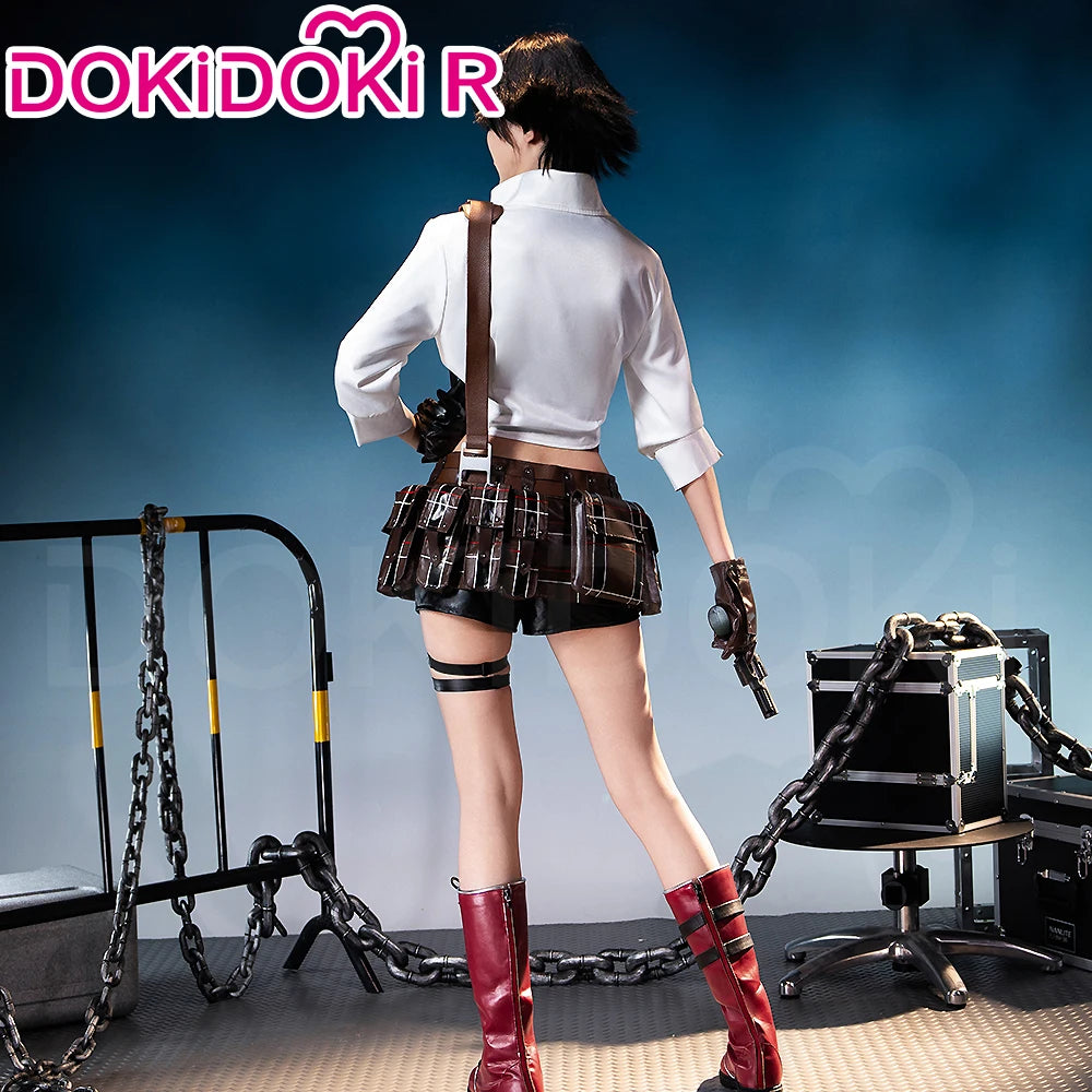 IN STOCK Lady Cosplay Costume Game【S-2XL】DokiDoki-R Women White Suit Halloween Cosplay Lady Costume Plus Size