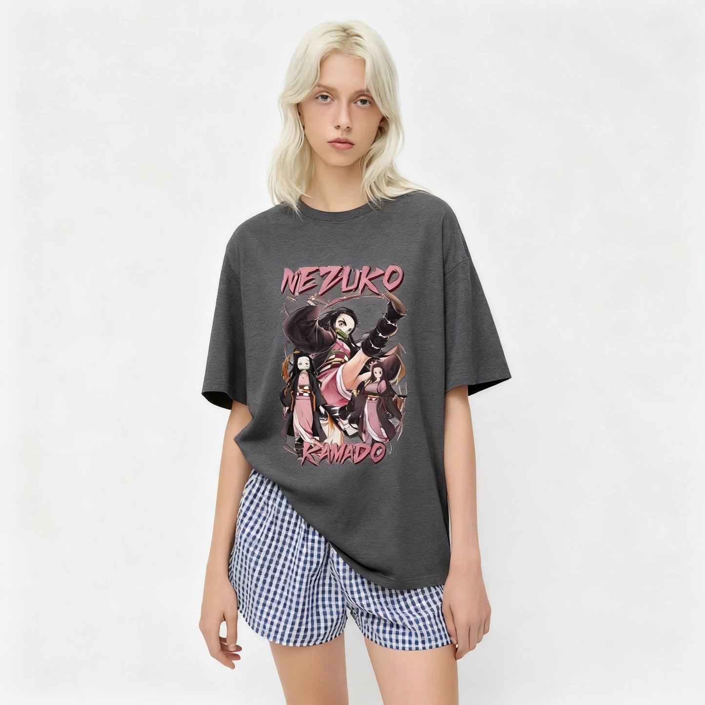 Anime Demon Slayer Graphic T Shirt Women Men Oversized Short Sleeve Tee Streetwear Hip Hop Casual Summer Fashion Trend Y2k Top