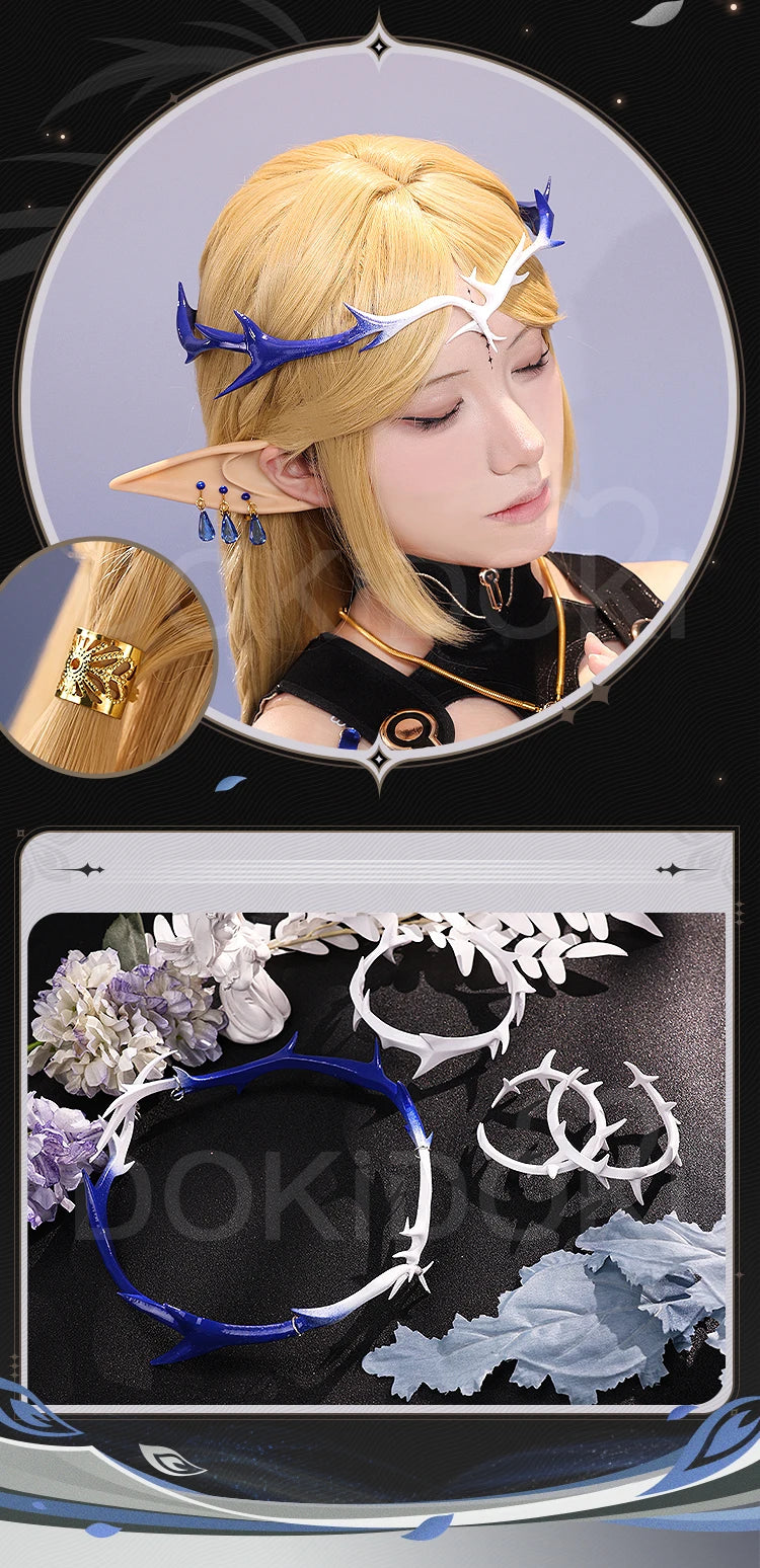 Cartethyia Cosplay Costume Game Wuthering Waves DokiDoki-SR Women Dress Cantarella Halloween Cosplay Wig