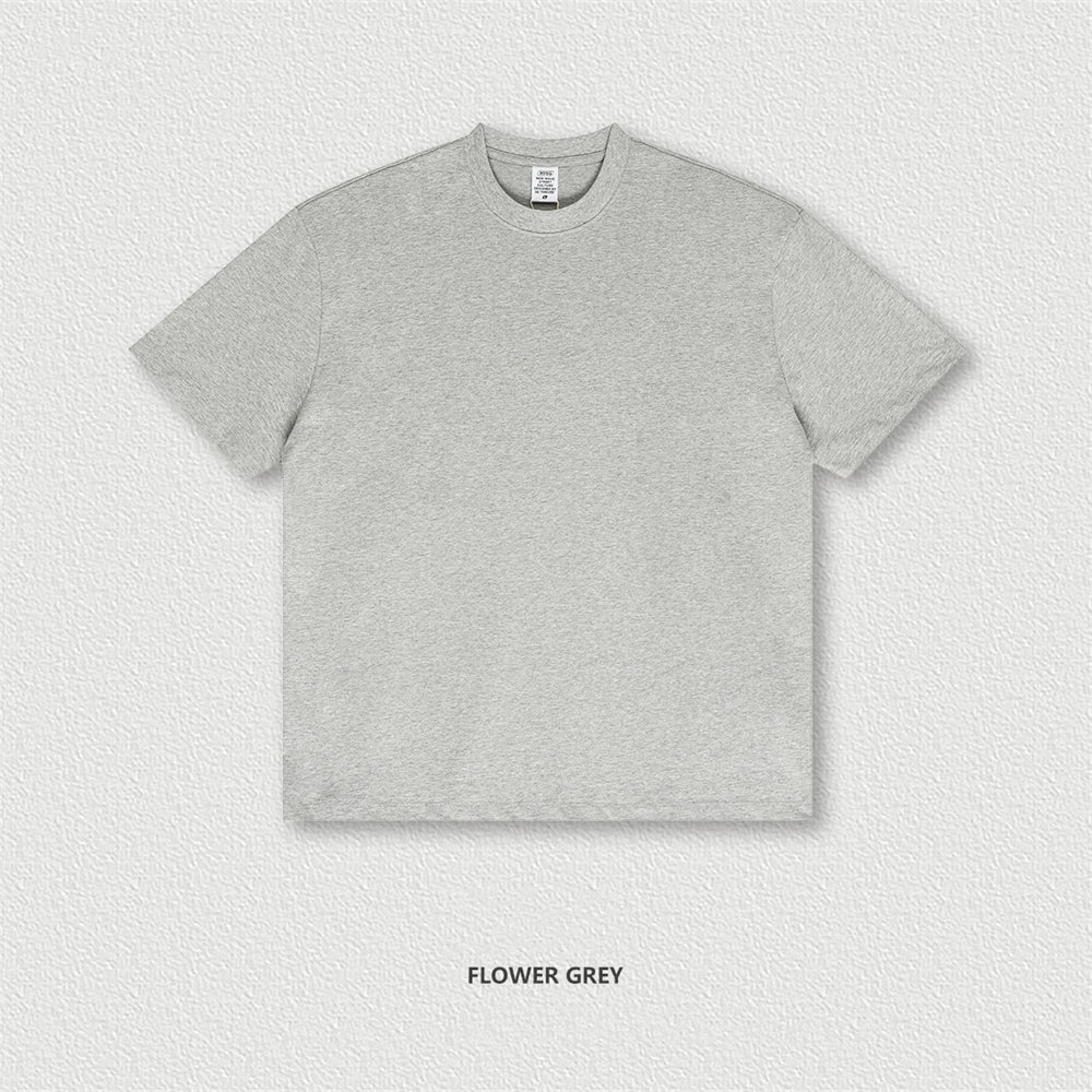 ZODF New 2025 Heavy Weight 305gsm Solid Cotton T Shirts For Men Unisex Summer Oversized Noshrink Basic T-Shirt Brand Tops HY0475