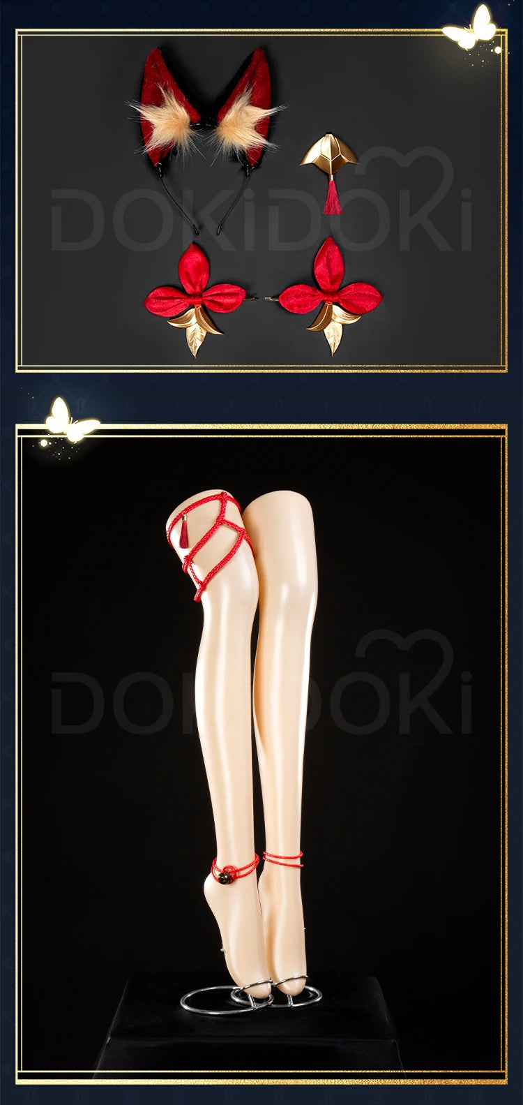 IN STOCK Ahrii Cosplay Costume Game Cosplay DokiDoki-R Ahrii Skin Sexy Women Dress The Nine-Tailed Fox Ears Halloween Costume