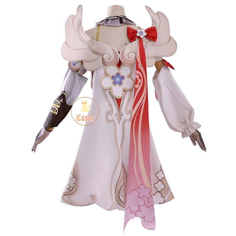 Honkai Star Rail Tribbie Cosplay Costume Wig Dress Uniform Headwear Wings Halloween Party for Women Girls Carnival Game Props